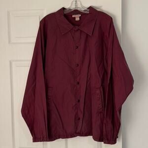 Burgundy hartwell sports windbreaker jacket XXL